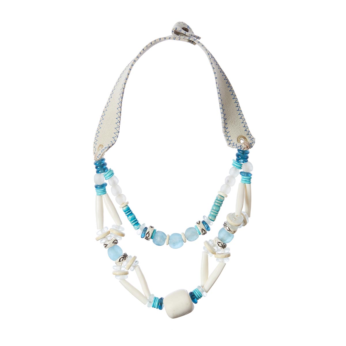 Woven beaded necklace