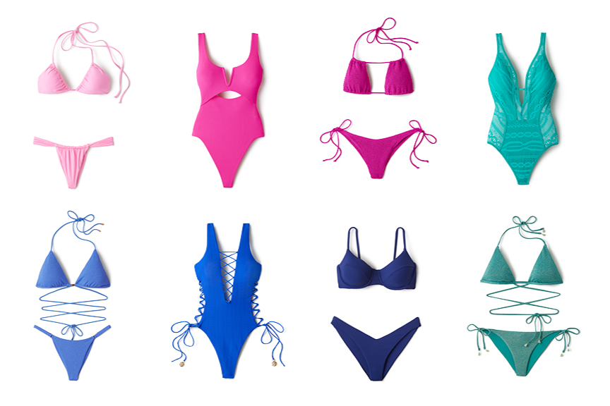 Trending new swim silhouettes are sexy-fun